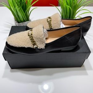 Coach Helena Convertible Loafer with Genuine Shearling Trim, Size 7.5M